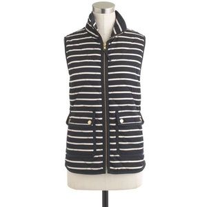 J Crew navy striped vest